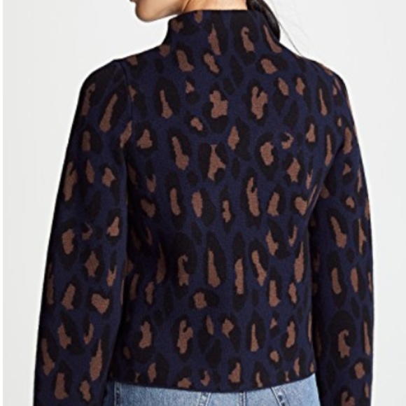Demylee Navy Cheetah Print Sweater - Picture 2 of 5